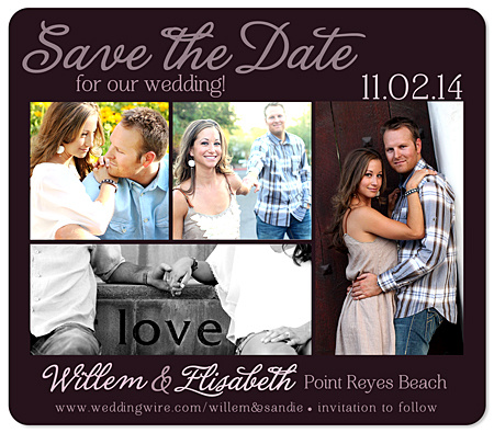 "Softly Swirled" Save the Date Magnet